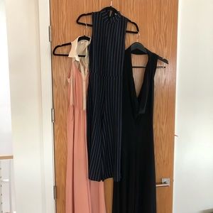 3 jumpsuits